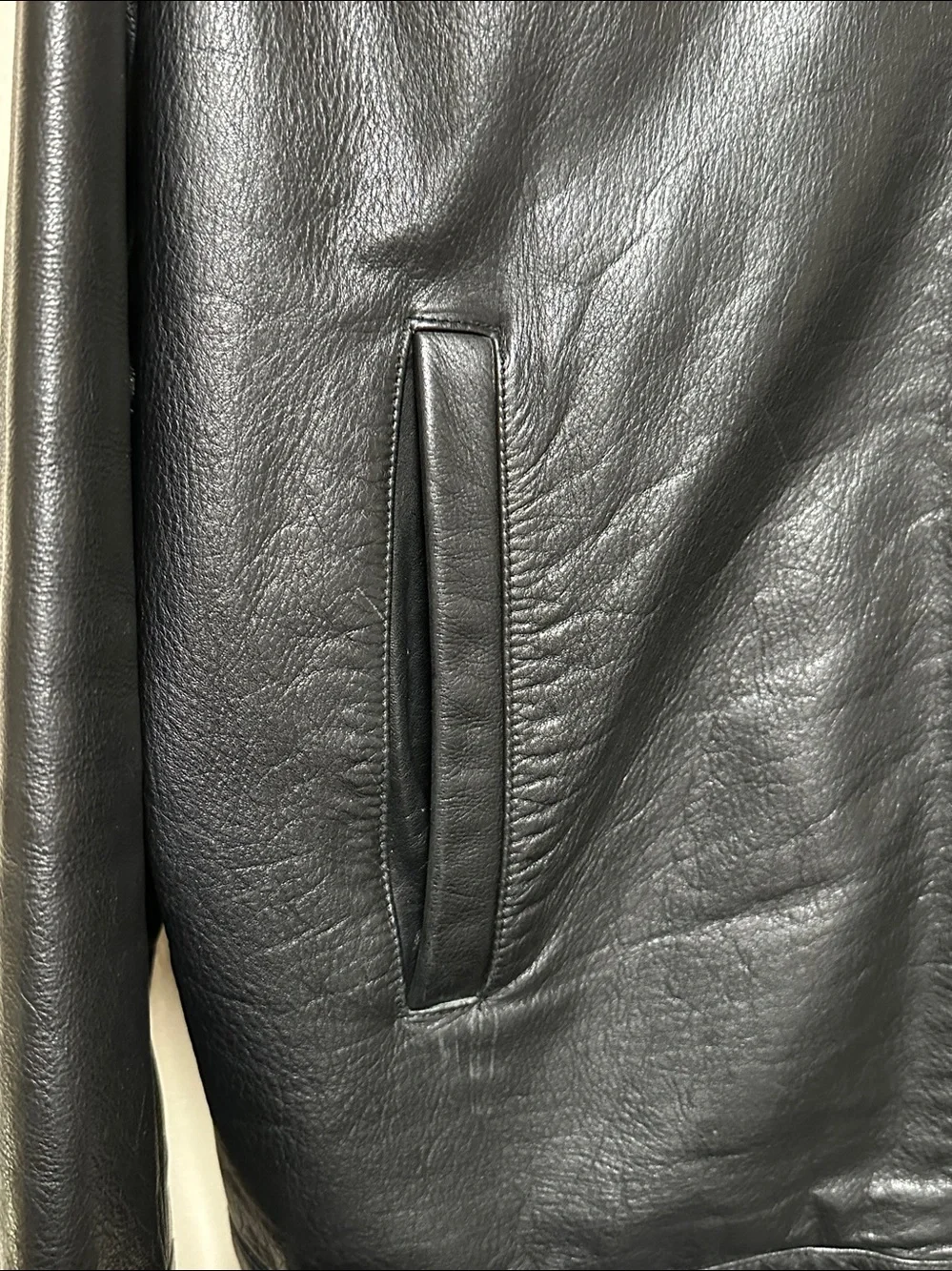 Banana Republic Men’s Two Way Zip Vintage Black Leather Jacket